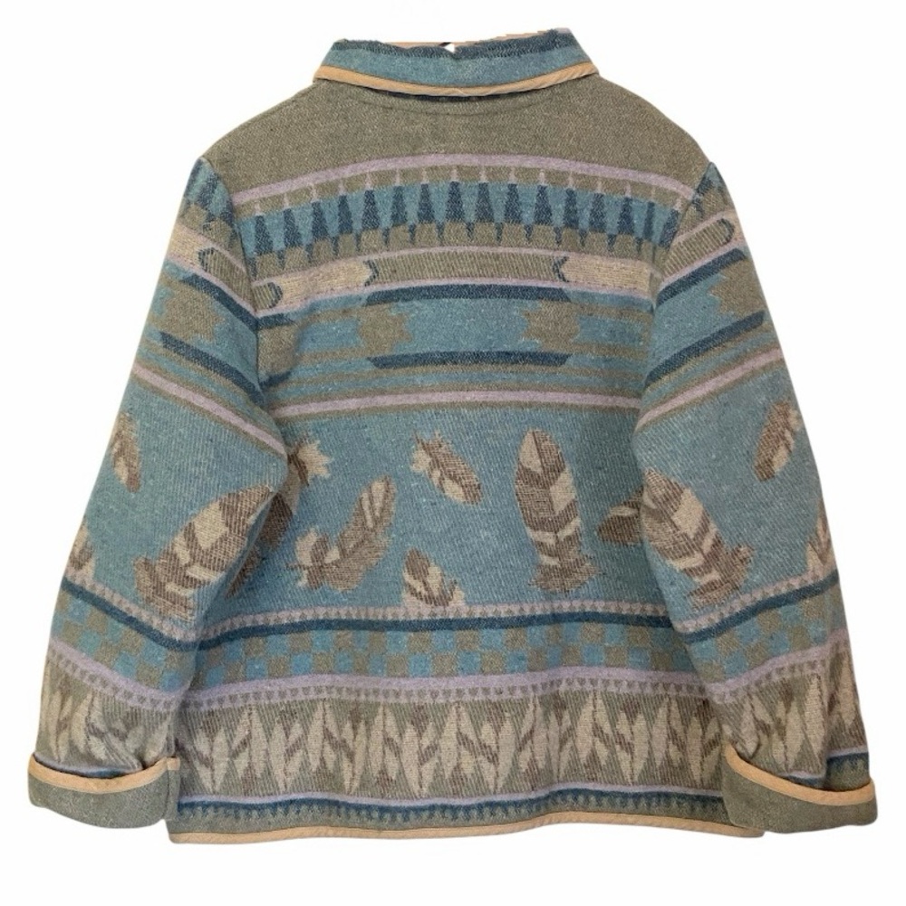 Coldwater Creek Southwestern Tribal Patterned Jacket with Feather Design XL - Picture 9 of 11